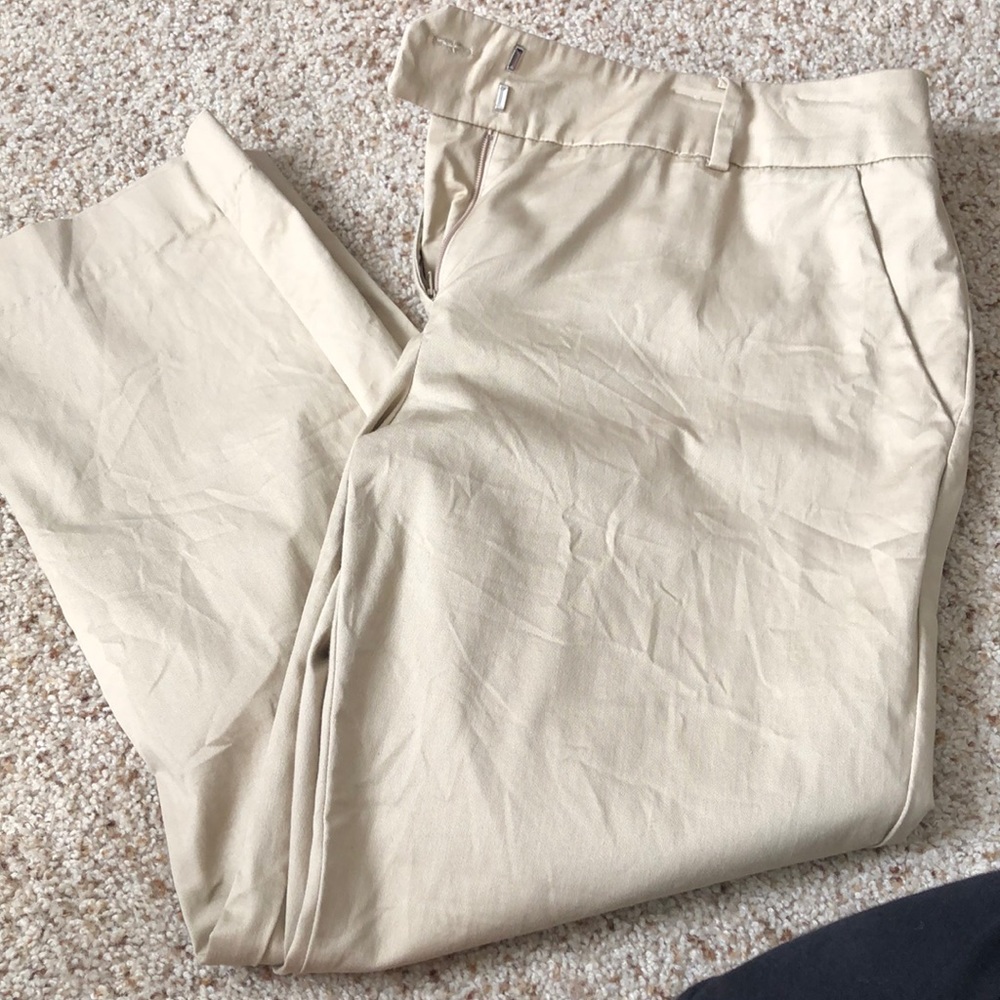 Cropped Khaki Pants